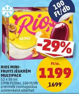 PENNY RIOS MINI- FRUITS JÉGKRÉM MULTIPACK 12 x 50ml ajánlat