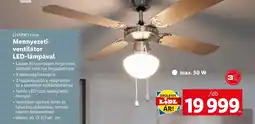 Lidl Mennyezeti ventilátor LED-lámpával ajánlat