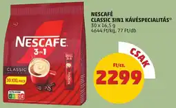 PENNY NESCAFÉ CLASSIC 3IN1 KÁVÉSPECIALITÁS 30 x 16,5g ajánlat
