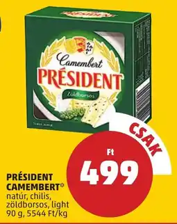 PENNY PRÉSIDENT CAMEMBERT 90 g ajánlat