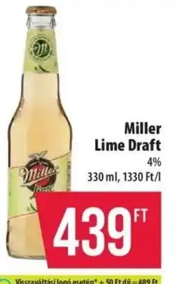 Coop Miller Lime Draft 4% 330ml ajánlat