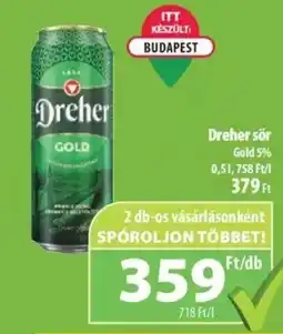 Coop Dreher sör 0,5l ajánlat