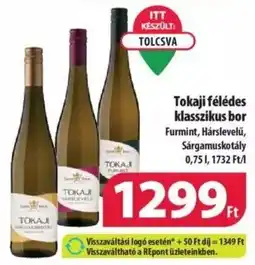 Coop Tokaji félédes klasszikus bor 0,75l ajánlat