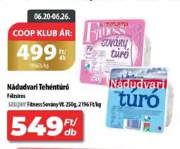 Coop Nádudvari Tehéntúró 250g ajánlat
