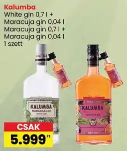 Interspar Kalumba White gin 0,71+ Maracuja gin 0,04l, Maracuja gin 0,71 + Maracuja gin 0,04l 1 szett ajánlat