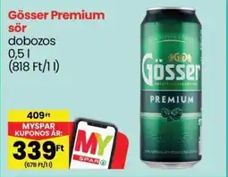 Interspar Gösser Premium sör 0.5l ajánlat
