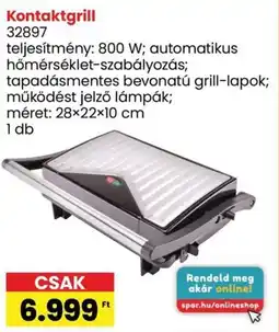 Interspar Kontaktgrill ajánlat