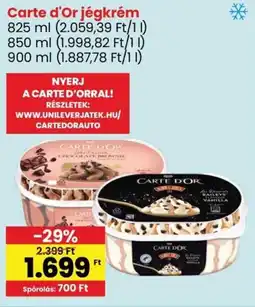 CARTE D'OR jégkrém 825/850/900ml