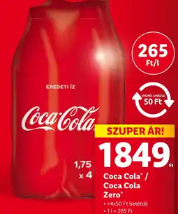 Lidl Coca Cola* / Coca Cola Zero* ajánlat
