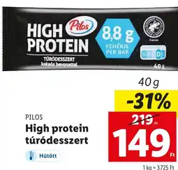 Lidl PILOS High protein túródesszert 40g ajánlat