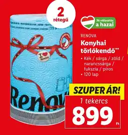 Lidl RENOVA Konyhai törlőkendő ajánlat