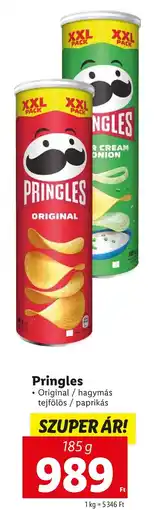 Lidl Pringles 185g ajánlat