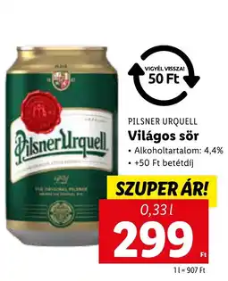 PILSNER URQUELL Világos sör 0,33 l
