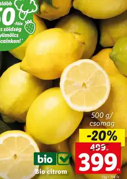 Lidl Bio citrom ajánlat