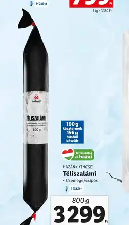 Lidl HAZÁNK KINCSEI Téliszalámi 800g ajánlat