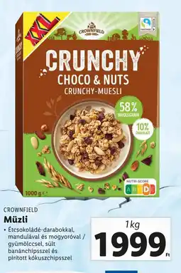Lidl CROWNFIELD Müzli 1kg ajánlat