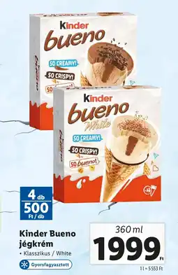 Lidl Kinder Bueno jégkrém 360ml ajánlat
