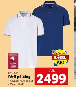 Lidl LIVERGY® Férfi pólóing 1db ajánlat