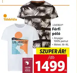 Lidl LIVERGYⓇ Férfi póló 1db ajánlat