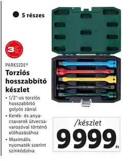 Lidl PARKSIDE® Torziós hosszabbító készlet ajánlat