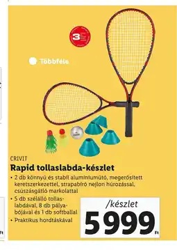 CRIVIT Rapid tollaslabda-készlet