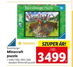 Lidl Ravensburger Minecraft puzzle 1db ajánlat
