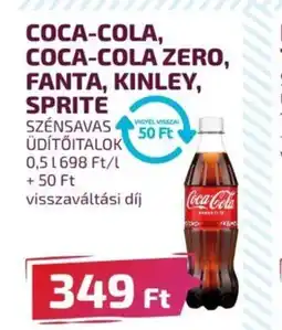 CBA COCA-COLA, COCA-COLA ZERO, FANTA, KINLEY, SPRITE 0,5l ajánlat