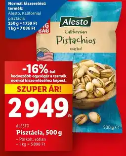 Lidl ALESTO Pisztácia, 500 g ajánlat
