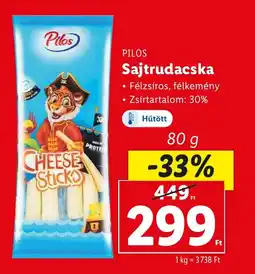 Lidl Pilos Sajtrudacska 80g ajánlat