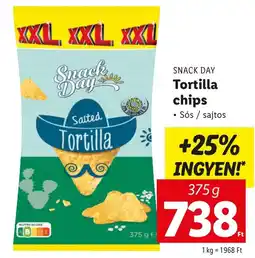 Lidl SNACK DAY Tortilla chips 375g ajánlat