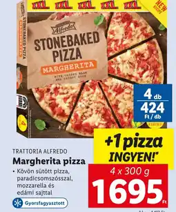 Lidl TRATTORIA ALFREDO Margherita pizza 4 x 300g ajánlat