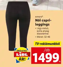 Lidl esmaraⓇ Női capri- leggings ajánlat