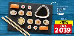 Lidl CHEF SELECT TO GO Sushi Box 2 före 323,5g ajánlat