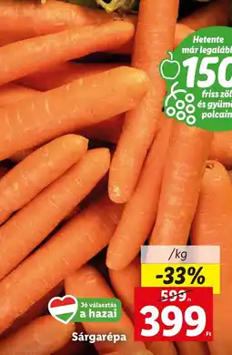 Lidl Sárgarépa ajánlat