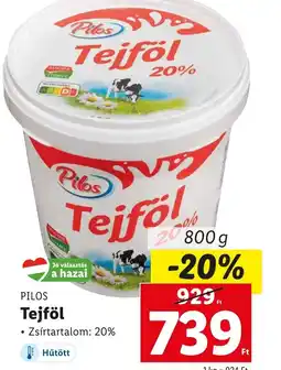 Lidl PILOS Tejföl 800g ajánlat