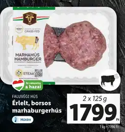 FALUVÉGI HÚS Érlelt, borsos marhaburgerhús 2 x 125g