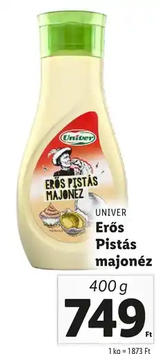 Lidl UNIVER Erős Pistás majonéz 400g ajánlat