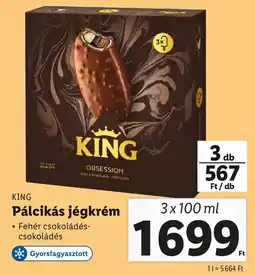 Lidl KING Pálcikás jégkrém 3 x 100ml ajánlat