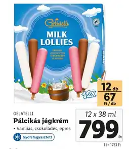 Lidl GELATELLI Pálcikás jégkrém 12 x 38ml ajánlat