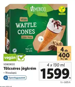 Lidl VEMONDO Tölcséres jégkrém 4 x 130ml ajánlat