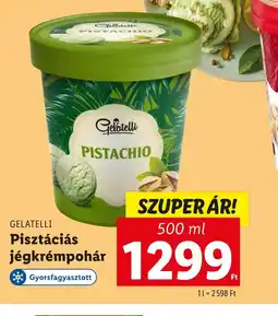 Lidl GELATELLI Pisztáciás jégkrémpohár 500ml ajánlat