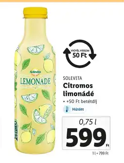 Lidl SOLEVITA Citromos limonádé 0,75l ajánlat