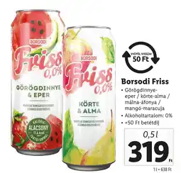 Borsodi Friss 0,5l