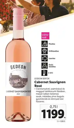 Lidl GEDEON BIRTOK Cabernet Sauvignon Rosé 0,75l ajánlat