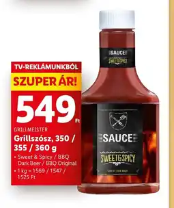 Lidl GRILLMEISTER Grillszósz, 350 / 355/360 g ajánlat