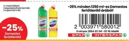 Interspar Domestos fertőtlenítő ajánlat
