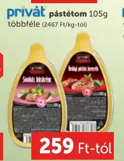 PRIVÁT Pástétom 105g ajánlat