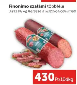 PRIVÁT Finonimo szalámi 10dkg ajánlat