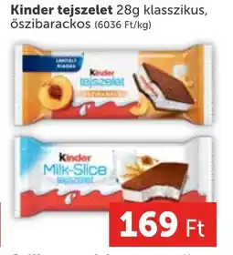 PRIVÁT Kinder tejszelet 28g ajánlat