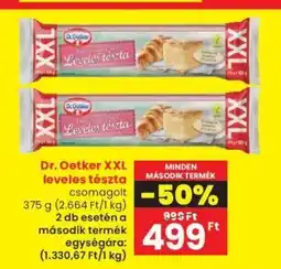 Spar Dr. Oetker XXL leveles tészta 375g ajánlat